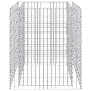 vidaXL Planteringsgabion upph&ouml;jd galvaniserat st&aring;l 90x90x100 cm