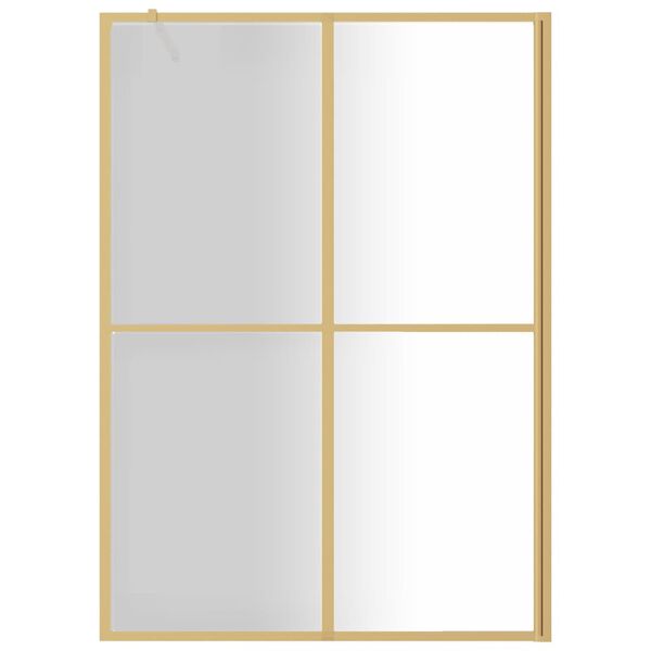 vidaXL Duschv&auml;gg med klart ESG-glas guld 140x195 cm