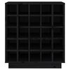 vidaXL Vinskåp svart 55,5x34x61 cm massiv furu