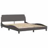 vidaXL Bed "Viana" with Mattress Grey 160x200 cm Faux Leather