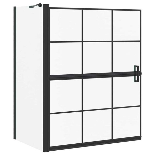 vidaXL Duschsk&auml;rm f&ouml;r Bad Svart och Transparent 116 x 68 x 128 cm