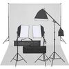 vidaXL Fotostudio med lampor och bakgrund