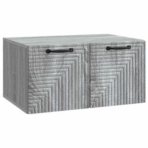 vidaXL V&auml;ggmonterad TV-b&auml;nk Gr&aring; sonoma-ek 59,5 x 41 x 30 cm