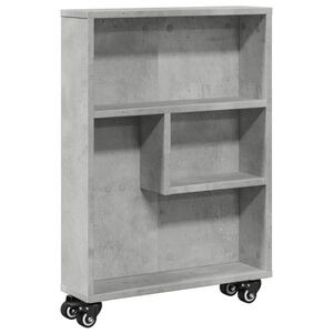 vidaXL Smal f&ouml;rvaringsvagn betonggr&aring; 48x13x68 cm konstruerat tr&auml;