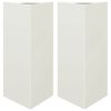 vidaXL Odlingsl&aring;dor 2 st vit triangul&auml;r 40x34,5x75 cm st&aring;l