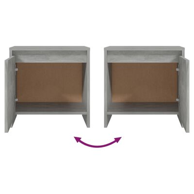 vidaXL Sängbord betonggrå 45x34,5x44,5 cm spånskiva