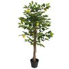 vidaXL Konstv&auml;xt citrontr&auml;d med 3 stammar gr&ouml;n 120 cm PP