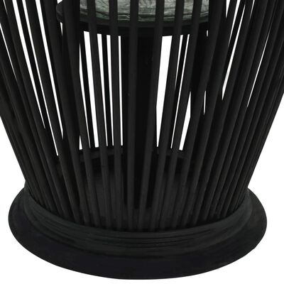 vidaXL Hängande ljuslykta bambu 60 cm svart