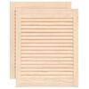 vidaXL Skåpluckor lamelldesign 2 st 61,5x49,4 cm massiv furu