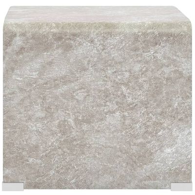 vidaXL Soffbord brun marmor 50x50x45 cm härdat glas