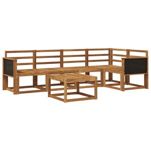 vidaXL Utomhussoffset 6 pcs Naturlig Massivt Akaciatr&auml;