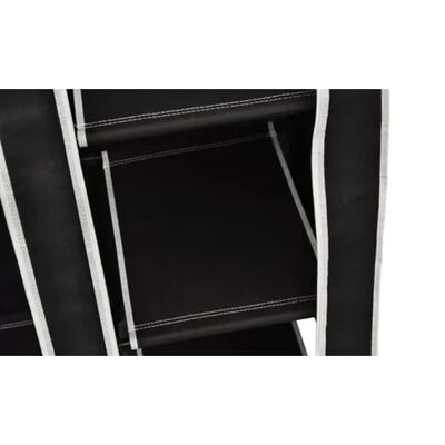 vidaXL Garderob hopfällbar 110 x 45 x 175 cm svart