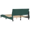 vidaXL Bed Frame with LED without Mattress "Hanko" Dark Green 140x200 cm Velvet