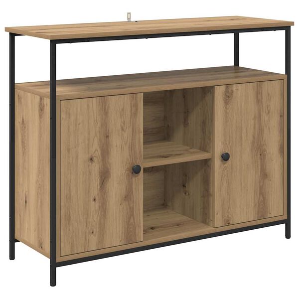 vidaXL Sideboard Artisan Ek 100 x 35 x 80 cm Konstruerat tr&auml;