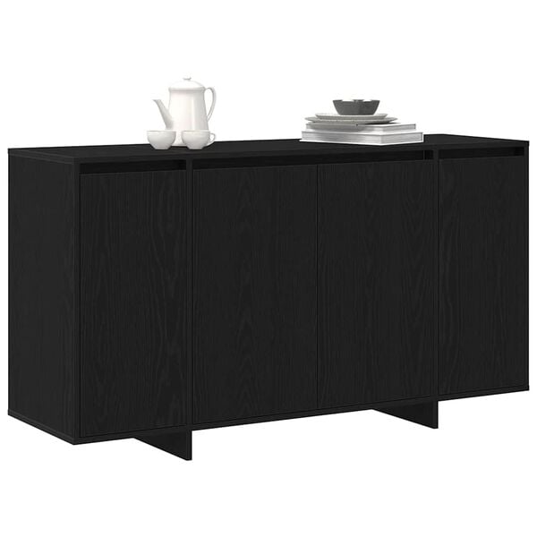 vidaXL Sideboard Svart ek 120 x 41 x 75 cm Konstruerat tr&auml;