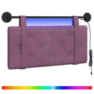 vidaXL H&auml;ngande s&auml;nggavel Med LED-lampa Lila Sammet