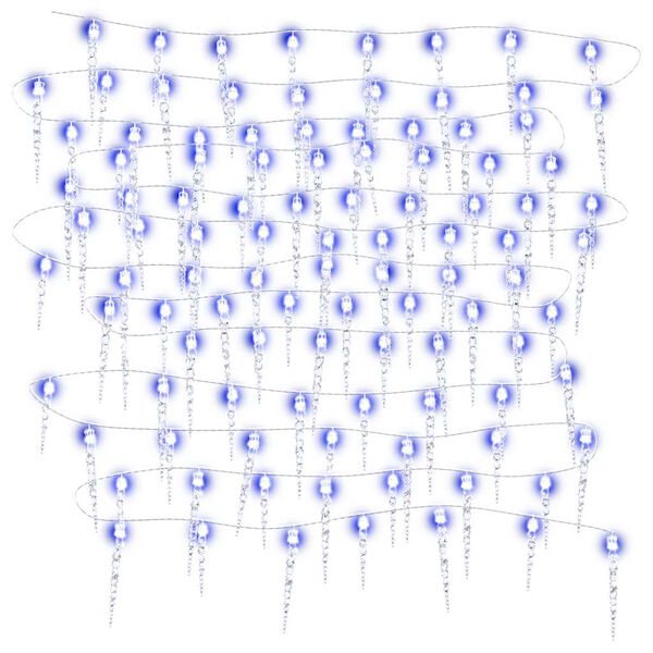 vidaXL Julbelysning 200 LEDs bl&aring; 20 m akryl PVC