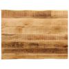 vidaXL Bordsskiva 90x60x2,5 cm levande kant massivt grovt mangotr&auml;