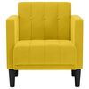 vidaXL Soffstol med armst&ouml;d gul 53 cm sammet