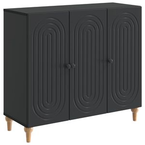 vidaXL Sideboard Svart 89 x 34,5 x 80 cm Konstruerat tr&auml;
