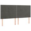 vidaXL S&auml;nggavel m&ouml;rkgr&aring; 160x5x118/128 cm sammet