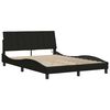 vidaXL Bed Frame without Mattress "Hanko" Black 120x200cm Fabric