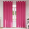 vidaXL M&ouml;rkl&auml;ggningsgardiner med Ringar 2 pcs Klart Pink 260 x 140 cm
