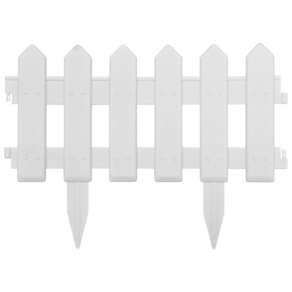vidaXL Rabattkant 25 st vit 10 m PP