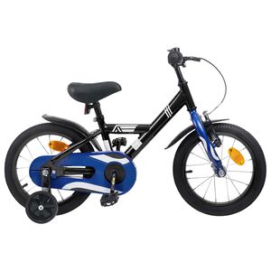 vidaXL Barncykel 12 Tum f&ouml;r 2-4 &aring;ringar Svart
