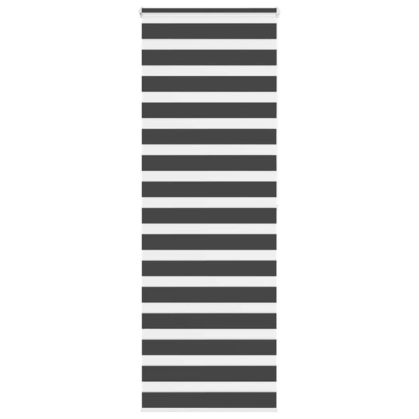 vidaXL Rullgardin zebra svart 90x200 cm tyg bredd 85,9 cm polyester