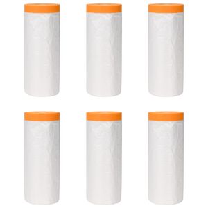 vidaXL Dammark med klistertejp 6 st Transparent 240 x 2000 cm HDPE