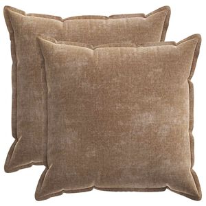 vidaXL Kudd&ouml;verdrag 2 pcs HOUTEN Brun 70 x 70 cm Chenilletyg