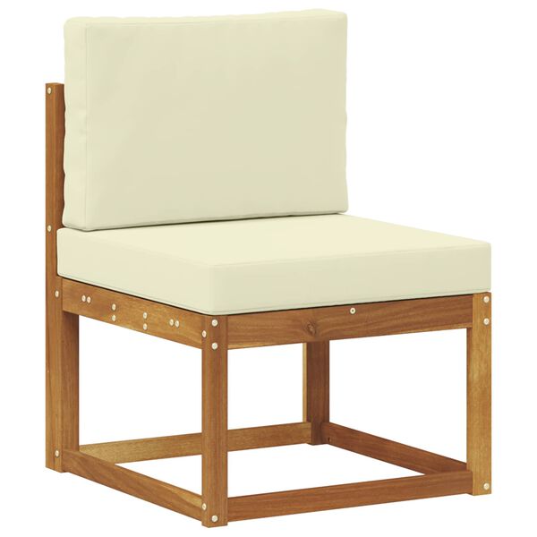 vidaXL Utomhussoffset med kudde 5 pcs Naturlig och Gr&auml;dde