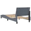 vidaXL Bed Frame without Mattress "Hanko" Dark Grey 80x200 cm Velvet