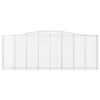 vidaXL Gabioner bågformade 15 st 400x30x140/160 cm galvaniserat järn