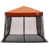 vidaXL Campingt&auml;ltset med tak 2 pcs Gr&aring; och orange Taffeta och tyg