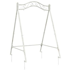 vidaXL Gunga Ram Antik vit 113 x 121,5 x 168 cm St&aring;l