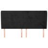 vidaXL S&auml;nggavel med kanter svart 183x23x118/128 cm sammet