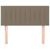 vidaXL Sänggavel taupe 80x5x78/88 cm tyg