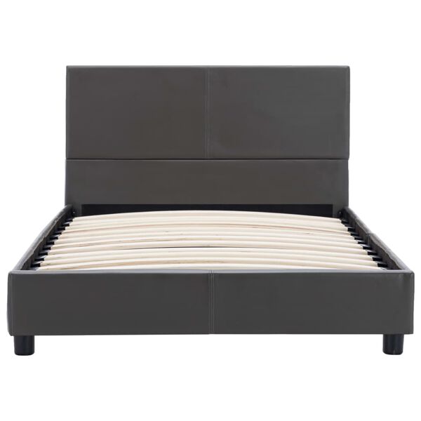 vidaXL S&auml;ngram gr&aring; konstl&auml;der 90x200 cm