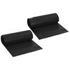 vidaXL Prickig Avvattningsskiva 2 st Svart 0,5 x 20 m HDPE