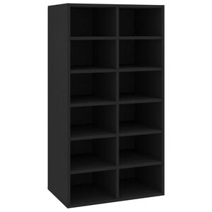 vidaXL Skohylla svart 54x34x100,5 cm konstruerat tr&auml;