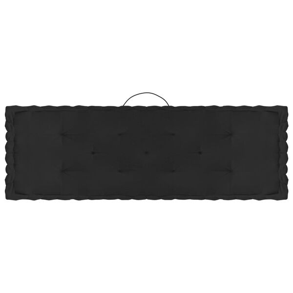 vidaXL Dynor till pallsoffa 5 st svart bomull