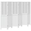 vidaXL Rumsavdelare 6 paneler vit massivt kejsarträ