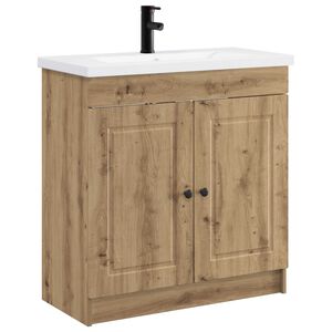 vidaXL Badrumsm&ouml;belset Artisan-ek 56 x 37,5 x 81 cm Konstruerat tr&auml;