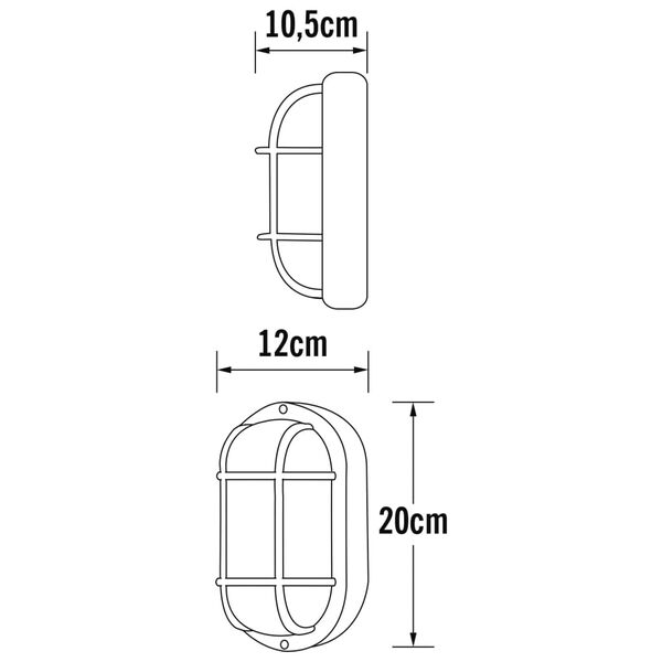 KONSTSMIDE V&auml;gglampa Elmas matt vit plast