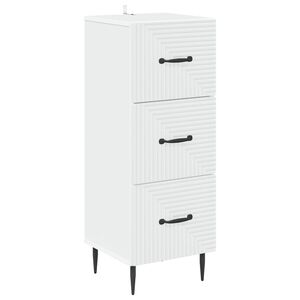 vidaXL L&aring;dans sk&aring;p Vit 33 x 34,5 x 89,5 cm Konstruerat tr&auml;