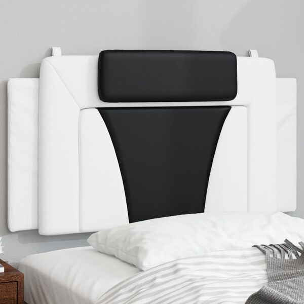 vidaXL Headboard Cushion "Viana" White and Black 100 cm Faux Leather