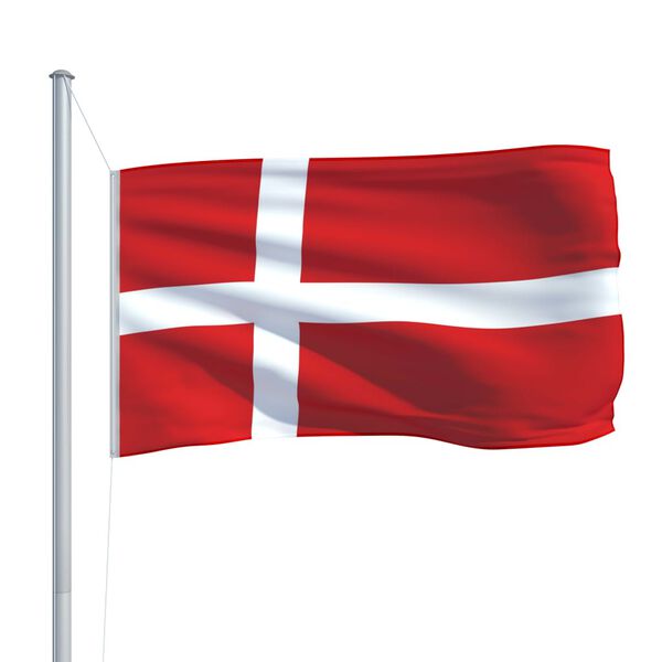 vidaXL Danmarks flagga 90x150 cm