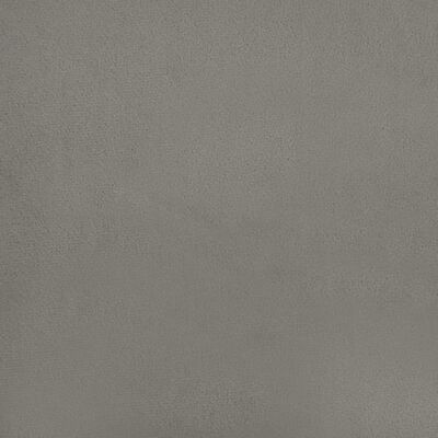 vidaXL Sängram med huvudgavel ljusgrå 120x200 cm sammet